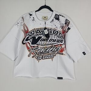 NEW Watson Worldwide Racing Streetwear Heavyweight T-Shirt White Sz M